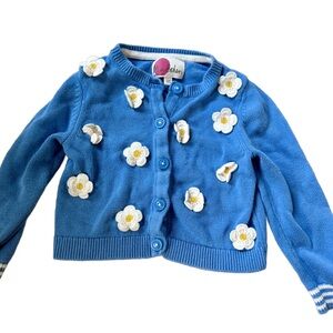 Mini Boden Floral Appliqué Cardigan